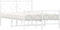 vidaXL - Bedframe - met - hoofd- - en - voeteneinde - metaal - wit - 120x200 - cm