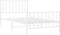 vidaXL - Bedframe - met - hoofd- - en - voeteneinde metaal - wit - 100x190 - cm