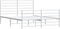 vidaXL - Bedframe - met - hoofd- - en - voeteneinde - metaal - wit - 140x190 - cm