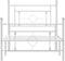 vidaXL - Bedframe - met - hoofd- - en - voeteneinde - metaal - wit - 90x200 - cm
