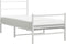 vidaXL - Bedframe - met - hoofd- - en - voeteneinde metaal - wit - 90x190 - cm