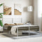 vidaXL - Bedframe - met - hoofd- - en - voeteneinde - metaal - wit - 140x200 - cm