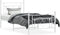 vidaXL - Bedframe - met - hoofd- - en - voeteneinde - metaal - wit - 100x190 - cm