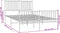 vidaXL - Bedframe - met - hoofd- - en - voeteneinde - metaal - wit - 135x190 - cm