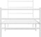 vidaXL - Bedframe - met - hoofd- - en - voeteneinde metaal - wit - 90x200 - cm