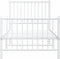 vidaXL - Bedframe - met - hoofd- - en - voeteneinde - metaal - wit - 80x200 - cm