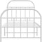 vidaXL - Bedframe - met - hoofd- - en - voeteneinde - metaal - wit - 80x200 - cm