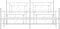 vidaXL - Bedframe - met - hoofd- - en - voeteneinde - metaal - wit - 183x213 - cm