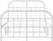 vidaXL - Bedframe - met - hoofd- - en - voeteneinde - metaal - wit - 120x200 - cm