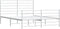 vidaXL - Bedframe - met - hoofd- - en - voeteneinde - metaal - wit - 135x190 - cm