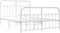vidaXL - Bedframe - met - hoofd- - en - voeteneinde - metaal - wit - 140x190 - cm