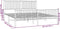 vidaXL - Bedframe - met - hoofd- - en - voeteneinde - metaal - wit - 183x213 - cm