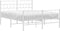 vidaXL - Bedframe - met - hoofd- - en - voeteneinde - metaal - wit - 150x200 - cm