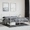 vidaXL - Bedframe - met - hoofd- - en - voeteneinde - metaal - wit - 180x200 - cm