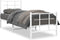 vidaXL - Bedframe - met - hoofd- - en - voeteneinde - metaal - wit - 80x200 - cm