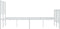 vidaXL - Bedframe - met - hoofd- - en - voeteneinde - metaal - wit - 150x200 - cm
