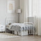 vidaXL - Bedframe - met - hoofd- - en - voeteneinde - metaal - wit - 75x190 - cm