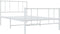 vidaXL - Bedframe - met - hoofd- - en - voeteneinde - metaal - wit - 100x190 - cm