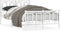 vidaXL - Bedframe - met - hoofd- - en - voeteneinde - metaal - wit - 120x200 - cm