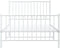 vidaXL - Bedframe - met - hoofd- - en - voeteneinde - metaal - wit - 100x190 - cm