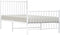 vidaXL - Bedframe - met - hoofd- - en - voeteneinde - metaal - wit - 90x190 - cm