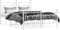vidaXL - Bedframe - met - hoofd- - en - voeteneinde - metaal - wit - 140x200 - cm