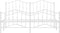 vidaXL - Bedframe - met - hoofd- - en - voeteneinde metaal - wit - 183x213 - cm