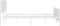 vidaXL - Bedframe - met - hoofd- - en - voeteneinde - metaal - wit - 193x203 - cm