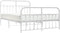 vidaXL - Bedframe - met - hoofd- - en - voeteneinde - metaal - wit - 150x200 - cm