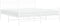 vidaXL - Bedframe - met - hoofd- - en - voeteneinde - metaal - wit - 183x213 - cm