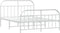 vidaXL - Bedframe - met - hoofd- - en - voeteneinde - metaal - wit - 140x200 - cm