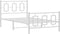 vidaXL - Bedframe - met - hoofd- - en - voeteneinde - metaal - wit - 100x190 - cm