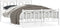vidaXL - Bedframe - met - hoofd- - en - voeteneinde - metaal - wit - 135x190 - cm