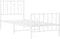 vidaXL - Bedframe - met - hoofd- - en - voeteneinde metaal - wit - 75x190 - cm