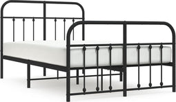 vidaXL-Bedframe-met-hoofd--en-voeteneinde-metaal-zwart-120x200-cm