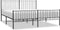 vidaXL - Bedframe - met - hoofd- - en - voeteneinde - metaal - zwart - 183x213 - cm