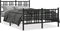 vidaXL - Bedframe - met - hoofd- - en - voeteneinde - metaal - zwart - 137x190 - cm