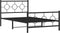 vidaXL - Bedframe - met - hoofd- - en - voeteneinde - metaal - zwart - 107x203 - cm