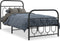 vidaXL - Bedframe - met - hoofd- - en - voeteneinde - metaal - zwart - 90x190 - cm