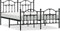 vidaXL - Bedframe - met - hoofd- - en - voeteneinde - metaal - zwart - 140x190 - cm
