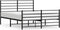 vidaXL - Bedframe - met - hoofd- - en - voeteneinde - metaal - zwart - 140x190 - cm