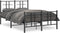 vidaXL - Bedframe - met - hoofd- - en - voeteneinde - metaal - zwart - 120x190 - cm