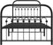 vidaXL - Bedframe - met - hoofd- - en - voeteneinde - metaal - zwart - 90x200 - cm