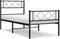 vidaXL - Bedframe - met - hoofd- - en - voeteneinde - metaal - zwart - 80x200 - cm