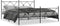 vidaXL - Bedframe - met - hoofd- - en - voeteneinde - metaal - zwart - 183x213 - cm