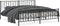 vidaXL - Bedframe - met - hoofd- - en - voeteneinde - metaal - zwart - 200x200 - cm