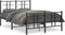 vidaXL - Bedframe - met - hoofd- - en - voeteneinde - metaal - zwart - 120x200 - cm