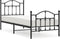 vidaXL - Bedframe - met - hoofd- - en - voeteneinde - metaal - zwart - 90x190 - cm