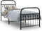 vidaXL - Bedframe - met - hoofd- - en - voeteneinde - metaal - zwart - 75x190 - cm