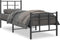 vidaXL - Bedframe - met - hoofd- - en - voeteneinde - metaal - zwart - 75x190 - cm